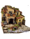 Borgo stile 700 illuminato 40x30x30 h. Mondo Presepi
