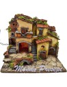 18th-century style village illuminated 40x30x30 h.