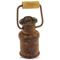 Rusty milk churn:
