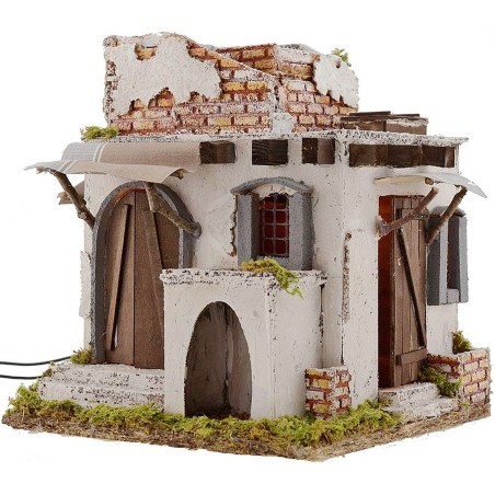 Casa Árabe iluminada cm 25x25x28 h. Mundo Pesebres