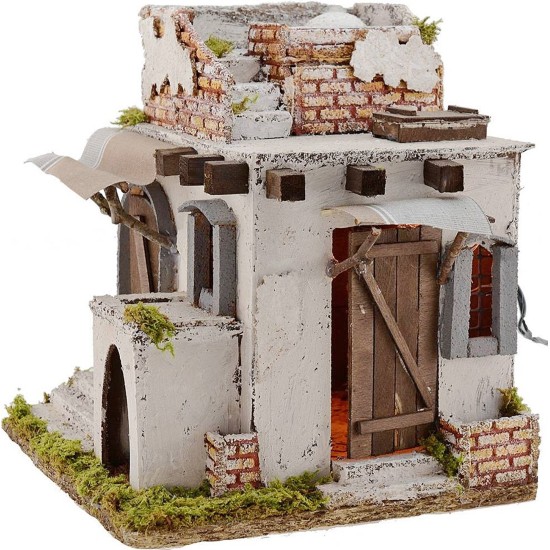Casa Árabe iluminada cm 25x25x28 h. Mundo Pesebres