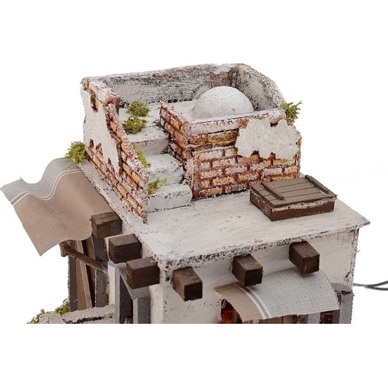 Casa Árabe iluminada cm 25x25x28 h. Mundo Pesebres
