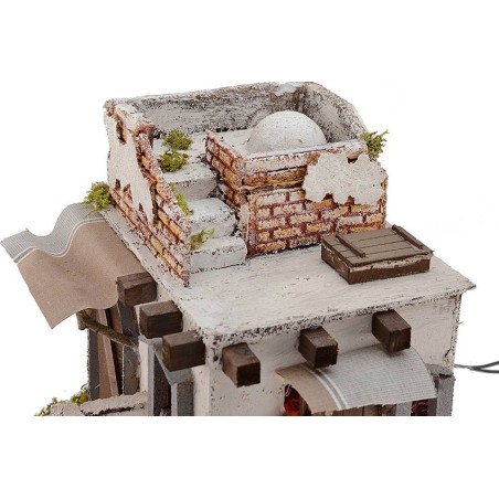 Casa Árabe iluminada cm 25x25x28 h. Mundo Pesebres