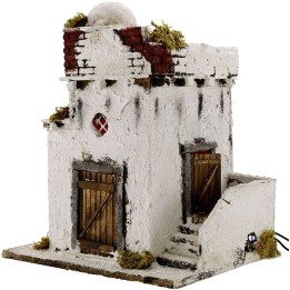 Casa Árabe iluminada cm 26x20x30 h.