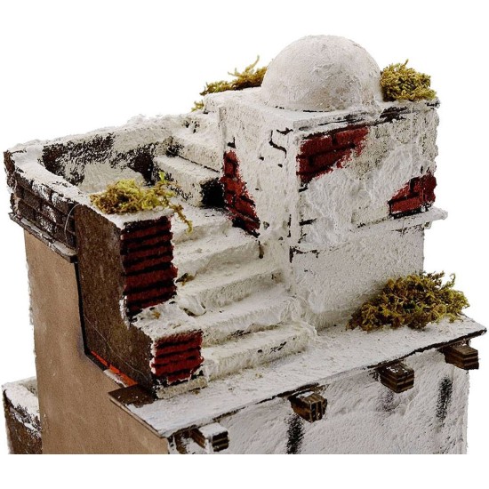 Casa Árabe iluminada de 26x20x30 cm de altura. Mondo Presepi