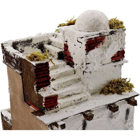 Casa Araba illuminata cm 26x20x30 h. Mondo Presepi