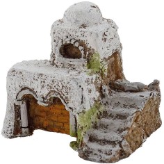 Casa Árabe de resina con arcos de 7x5,5x6,5 cm de altura. 2