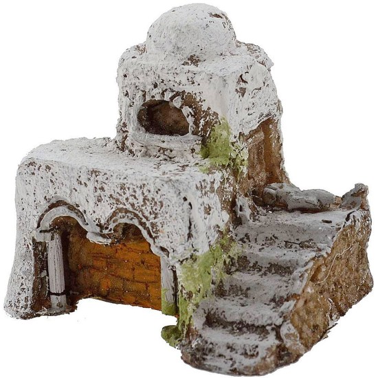 Casa Árabe de resina con arcos de 7x5,5x6,5 cm de altura.