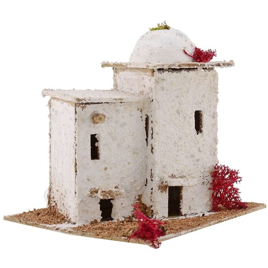 Casa árabe para belén con cúpula de 16,5x14x15 cm de altura.