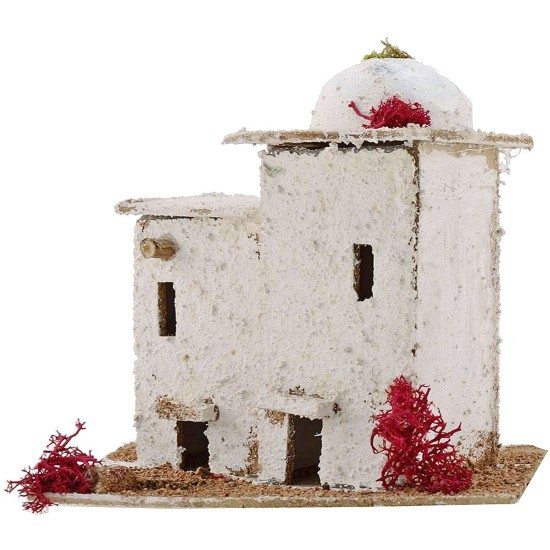 Casa árabe para belén con cúpula de 16,5x14x15 cm de altura.