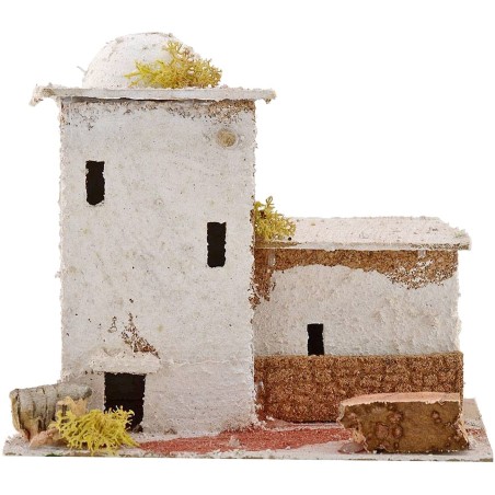 Arab House for presepe with dome cm 20x15x16, 5 h.