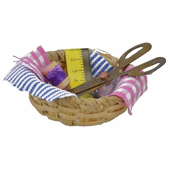Cesta con herramientas para costurera ø 3 cm Mundo Belenes