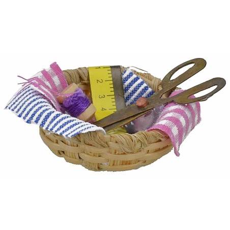 Basket with tools for seamstress ø 3 cm