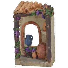 Bodega de resina para pesebre cm 7,5x4,7x12,3 h.