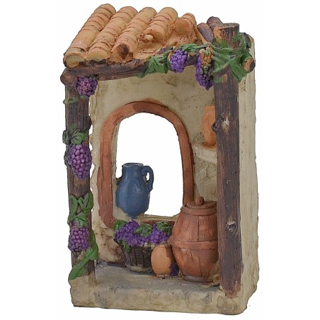 Cantina in resina per presepe cm 7,5x4,7x12,3 h. Mondo Presepi
