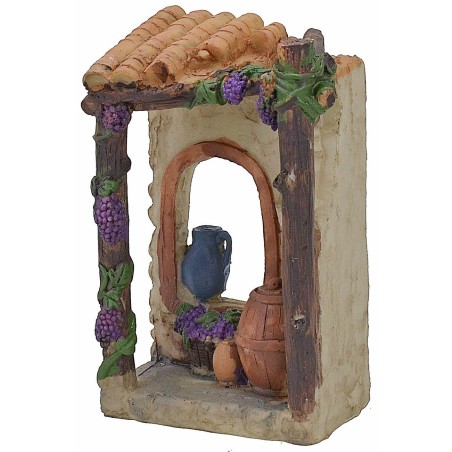 Cantina in resina per presepe cm 7,5x4,7x12,3 h. Mondo Presepi