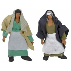 Donna in piedi cm 11-12 con braccio su-giù Mondo Presepi