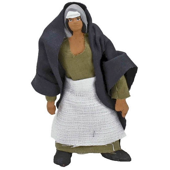 Mujer de pie de 11-12 cm con brazo arriba-abajo Mundo Pesebres