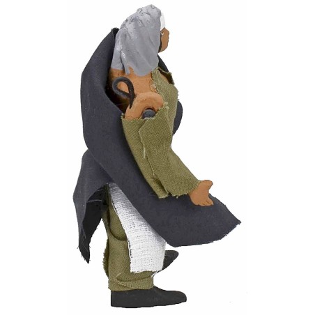 Donna in piedi cm 11-12 con braccio su-giù Mondo Presepi