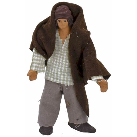 Uomo in piedi cm 12 con braccio su-giù Mondo Presepi