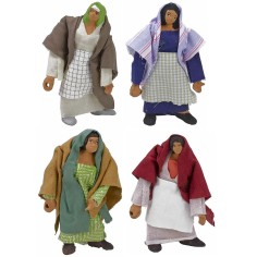 Donna in piedi snodata con mano forata 11 cm