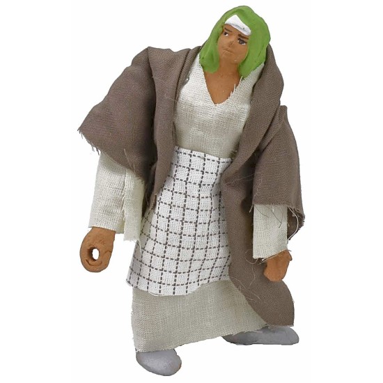 Mujer de pie articulada con mano perforada 11 cm Mundo Pesebres