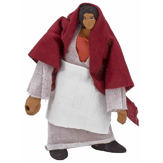 Donna in piedi snodata con mano forata 11 cm