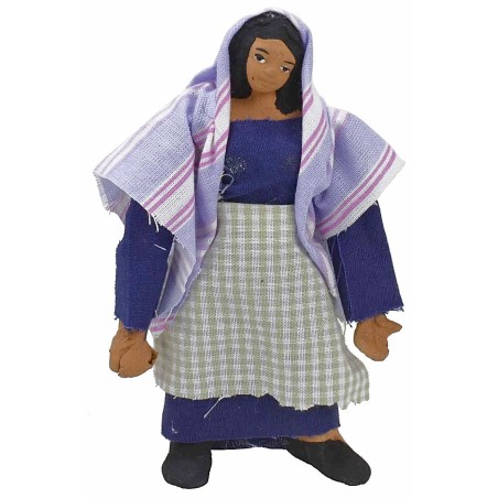 Mujer de pie articulada con mano perforada 11 cm Mundo Pesebres