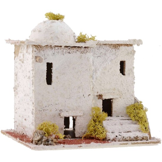 House Arabs for presepe with dome and stairs cm 16,5x14x16 h.