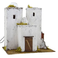 Casa árabe de tres bloques iluminada cm 27x21,5x28 h