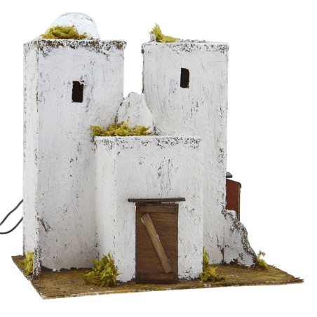 Casa árabe de tres bloques iluminada cm 27x21,5x28 h