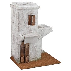 Casa árabe con marquesinas de 20x14,5x27 cm de altura, madera, casa. 2