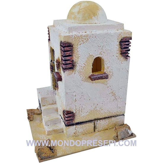 Casa araba con scale cm 15x15x19 h. Mondo Presepi