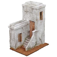 Casa araba con scalinata cm 8,5x12,5x17 h legno, altezza, casa 2