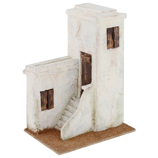 Arab house with staircase cm 19,5x14, 5x26, 5 h for statues