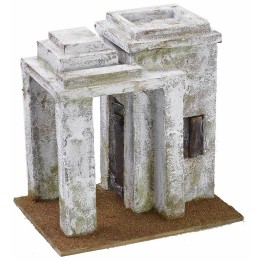 Arab house with veranda cm 19.5x14.5x19.5 h for statues of 10 cm