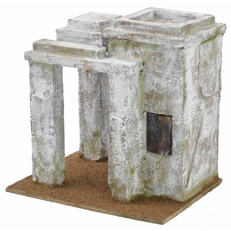 Casa árabe con veranda de 19,5x14,5x19,5 cm de altura para estatuas de 10 cm.