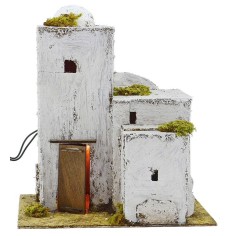 Arab house illuminated cm 25x17, 5x28 h for presepe