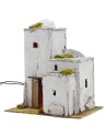 Casa árabe iluminada de 25x17,5x28 cm de alto para belén.