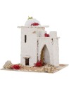 Arab house for presepe with bow door cm 18x17, 5x17, 5 h.