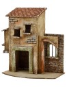 Casa con arco e terrazzo coperto 28x15x28h Mondo Presepi