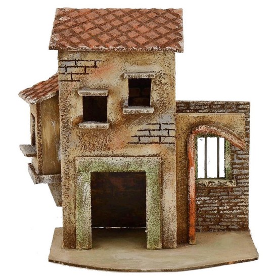 Casa con arco y terraza cubierta 28x15x28h Mundo