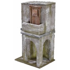 House with balcony and arches cm 14.5x11.5x26.5 h for statues 2