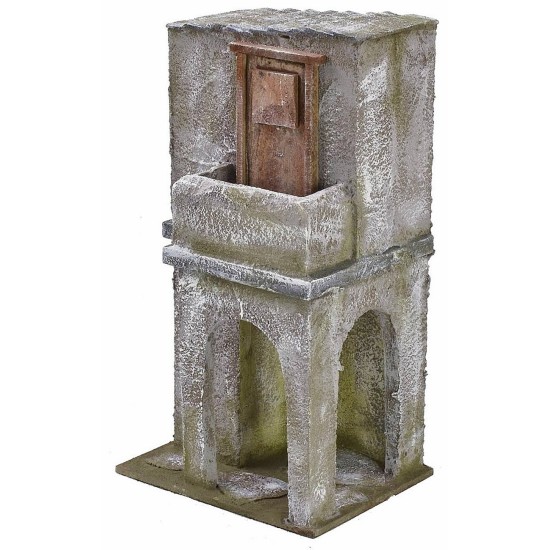 House with balcony and arches cm 14.5x11.5x26.5 h for statues
