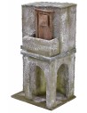 Casa con balcón y arcos de 14,5x11,5x26,5 cm de altura para