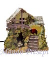 The house with a fire running cm 22x16x18