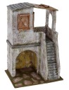 Casa con escalera y tienda de 19,5x14,5x27,5 cm de altura para
