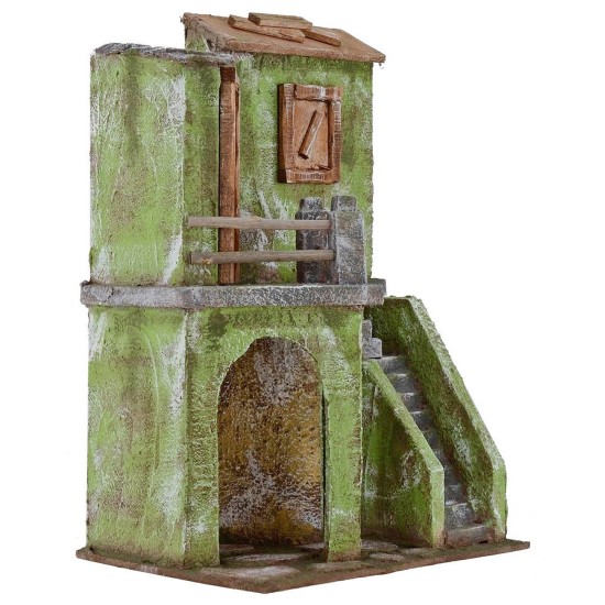 Casa con escalera y tienda de 19,5x14,5x29 cm de alto para