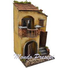 Casa con terrazzo cm 20x20x32 Mondo Presepi
