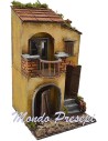 Casa con terrazzo cm 20x20x32 Mondo Presepi